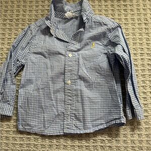 Jacadi Blue Checkered Kids Shirt 18M